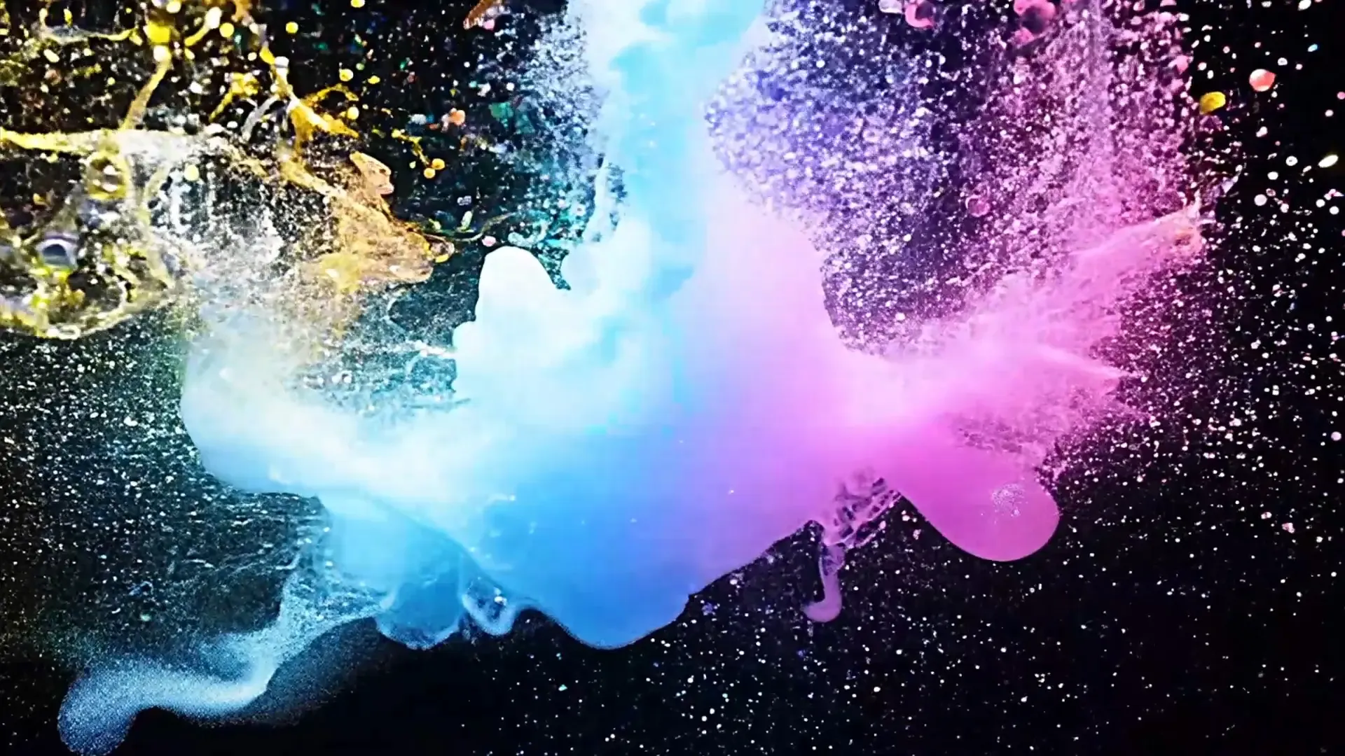 Multicolor Ink Explosion Overlay for Creative Video Projects